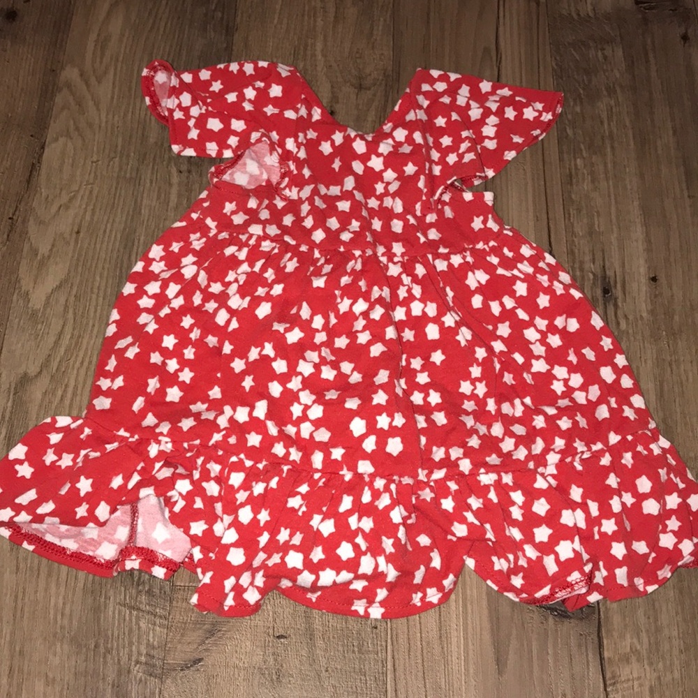 Red and white dress